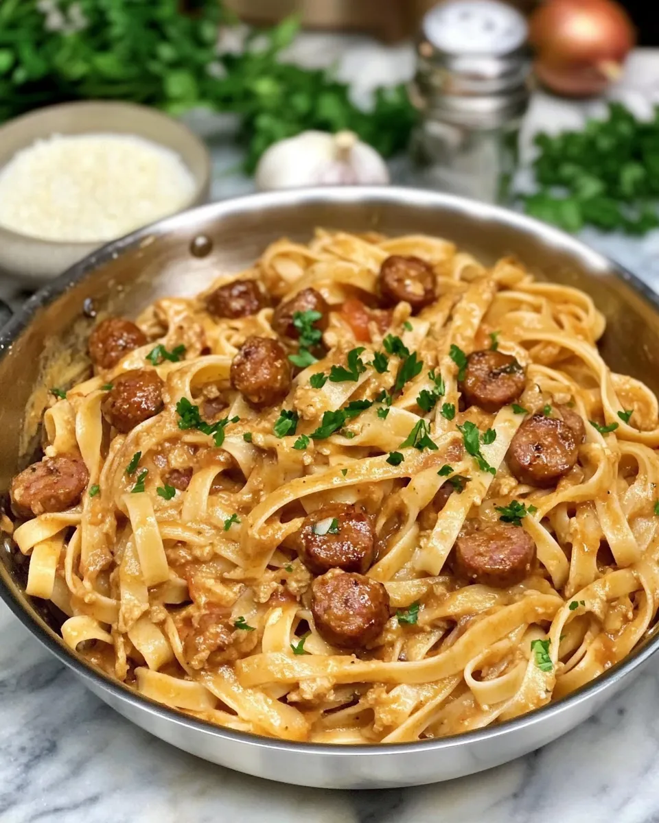 Ingredients for Indulge in Flavor: Creamy Cajun Sausage Pasta That Will Spice Up Your Dinner Table