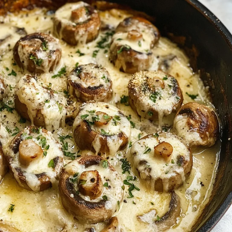 Photo of featured for Indulge in Irresistible Creamy Garlic Parmesan Mushrooms