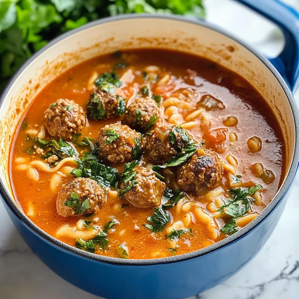 Photo of featured for Savor the Comfort: Creamy Italian Meatball Soup to Warm Your Soul