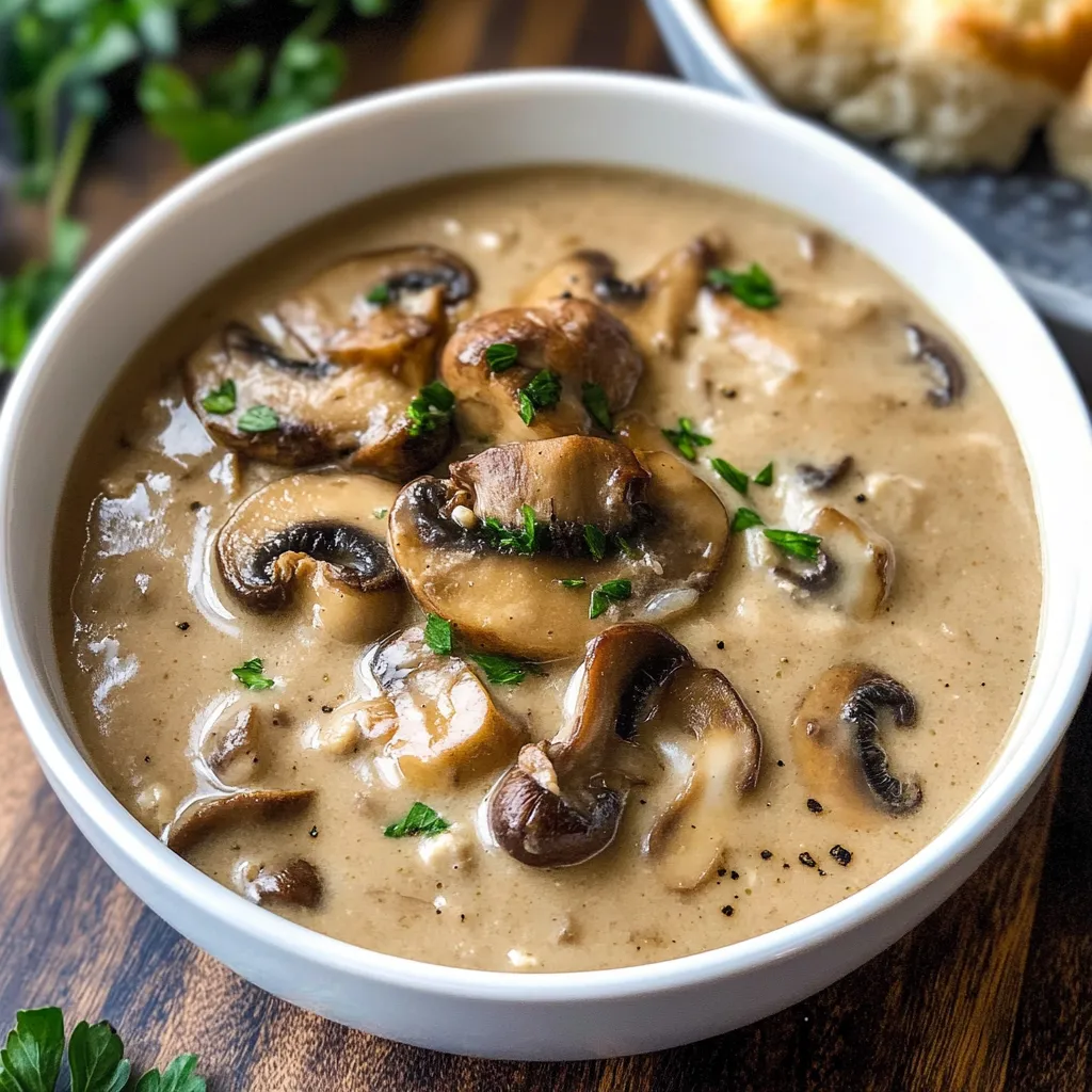 Photo of featured for Silky Smooth Delights: The Ultimate Creamy Mushroom Soup Recipe