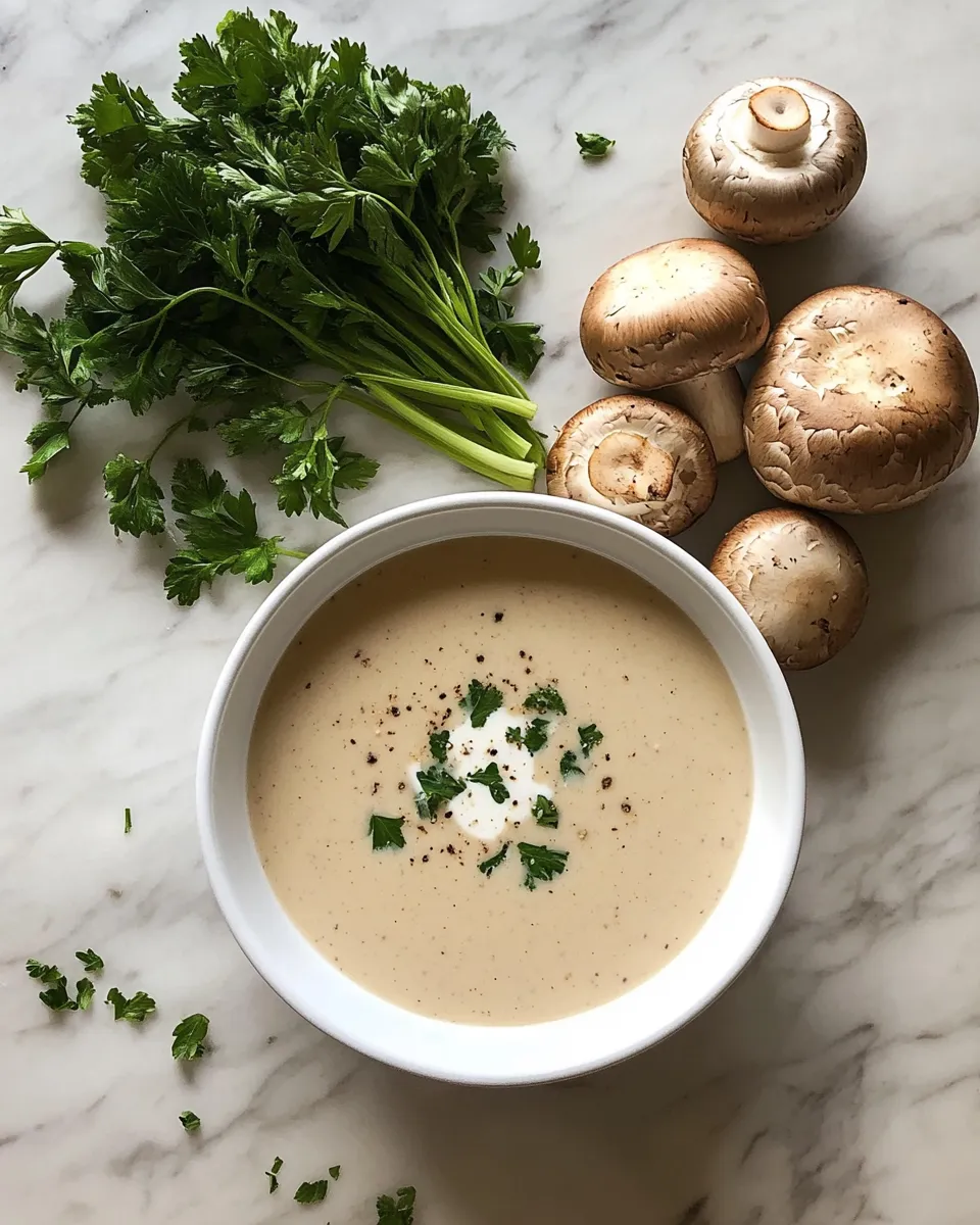 Ingredients for Silky Smooth Delights: The Ultimate Creamy Mushroom Soup Recipe