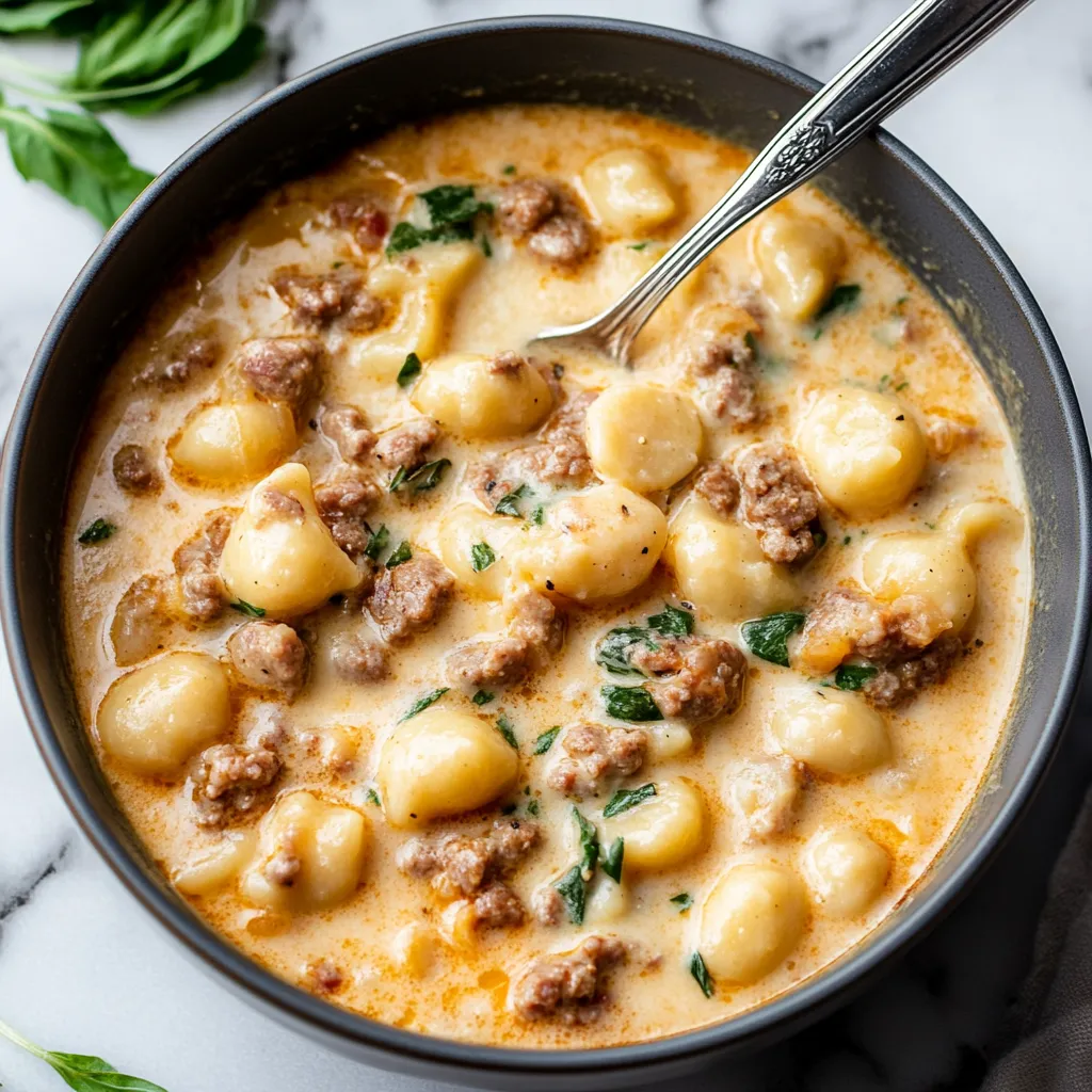 Photo of featured for Comfort in a Bowl: Irresistible Creamy Sausage Gnocchi Soup