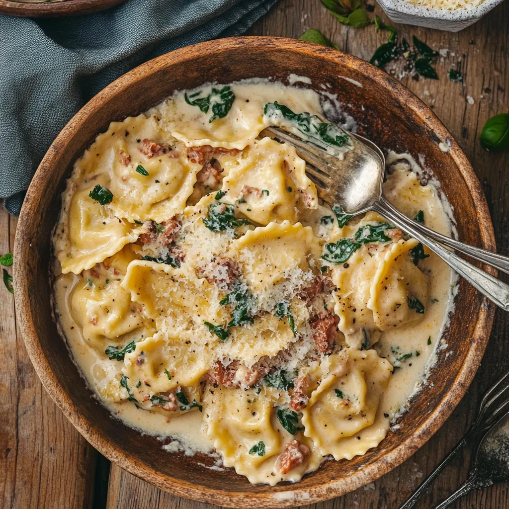 Photo of featured for Indulge in the Rich Flavors of Creamy Tuscan Ravioli