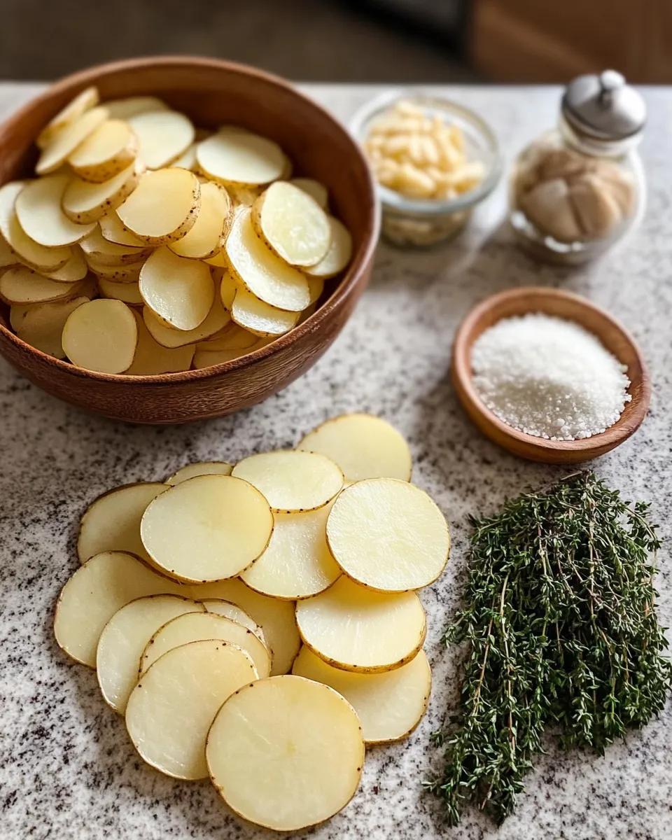 Ingredients for Crispy Balsamic Potato Torte: A Thyme-Infused Delight