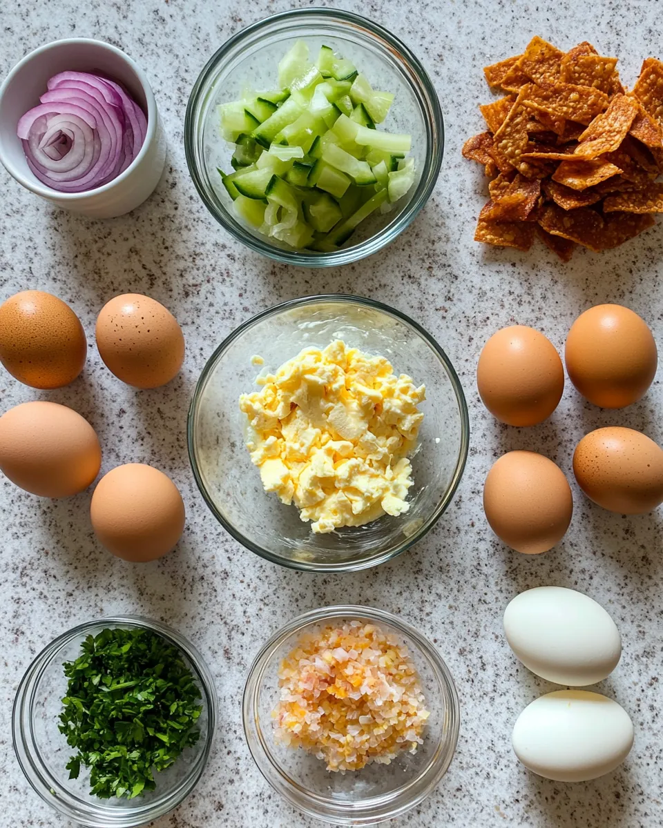Ingredients for Crispy Egg Salad: A Crunchy Twist on a Classic Favorite