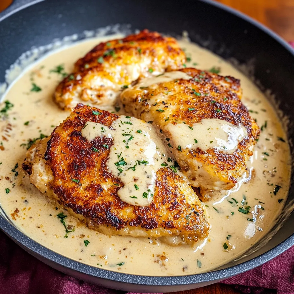 Photo of featured for Irresistibly Crispy Parmesan Chicken with Luscious Garlic Cream Sauce