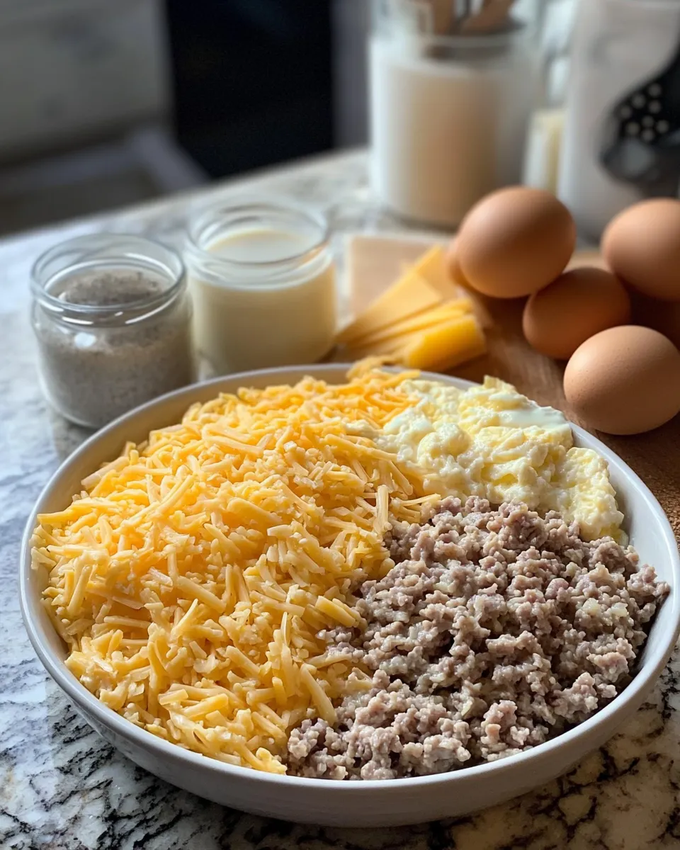 Ingredients for Rise and Shine: Whip Up the Ultimate Crockpot Breakfast Casserole
