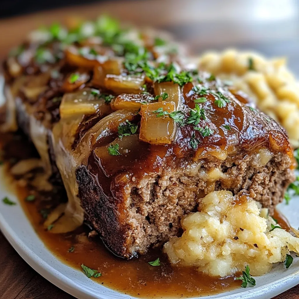 Photo of featured for Savor the Flavor: Irresistible Crockpot French Onion Meatloaf Recipe