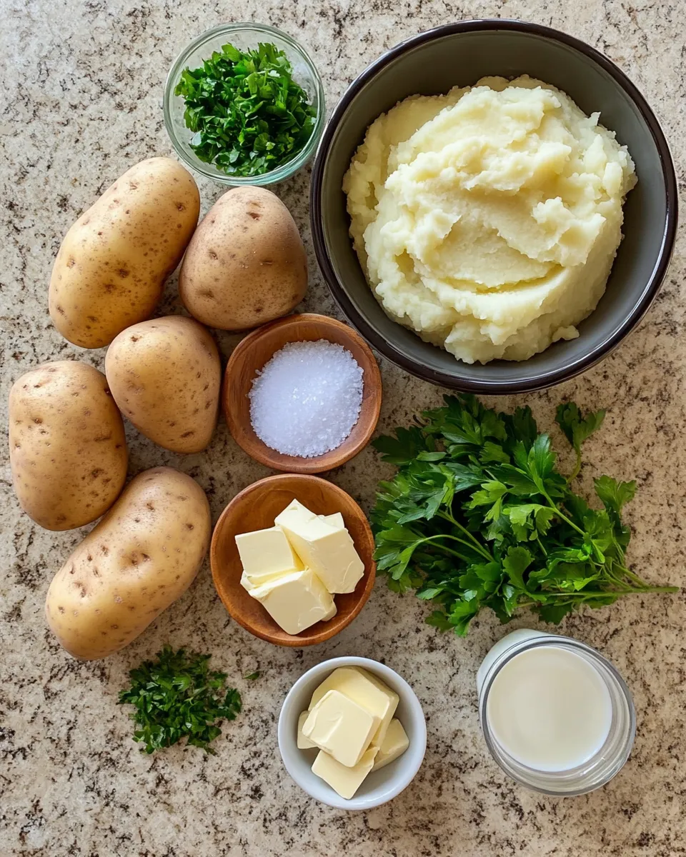 Ingredients for Creamy Crockpot Mashed Potatoes: The Ultimate Comfort Food Made Easy