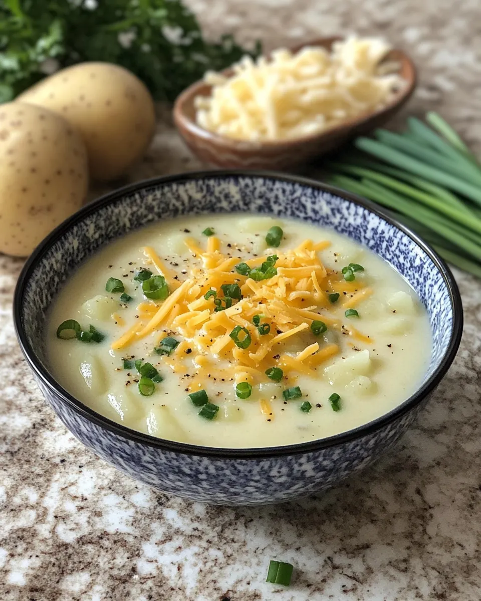 Ingredients for Creamy Comfort in a Bowl: Easy Crockpot Potato Soup Recipe