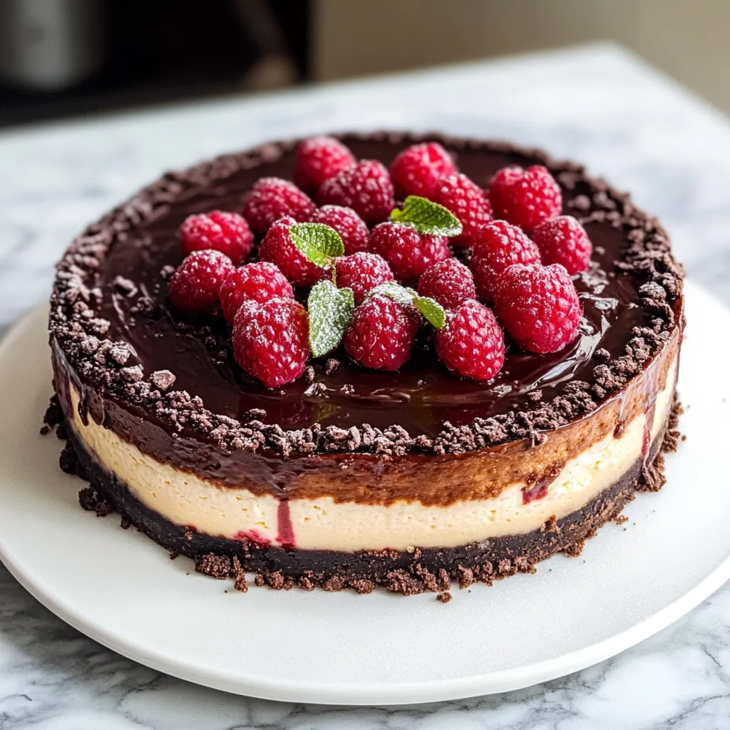 Photo of featured for Indulge in Decadence: Dark Chocolate Raspberry Cheesecake Bliss