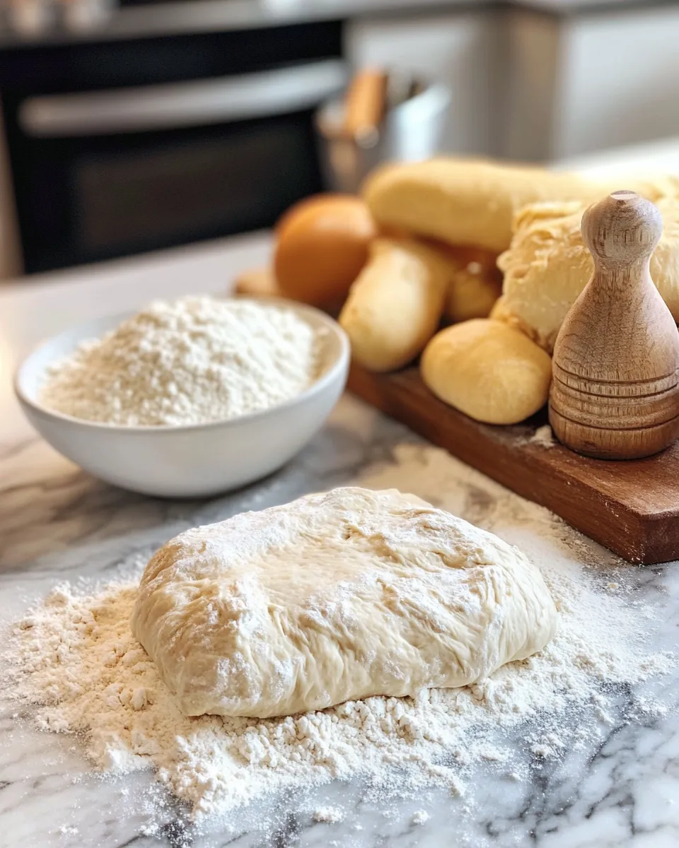 Ingredients for Effortless Delight: Mastering Easy No-Knead Ciabatta at Home