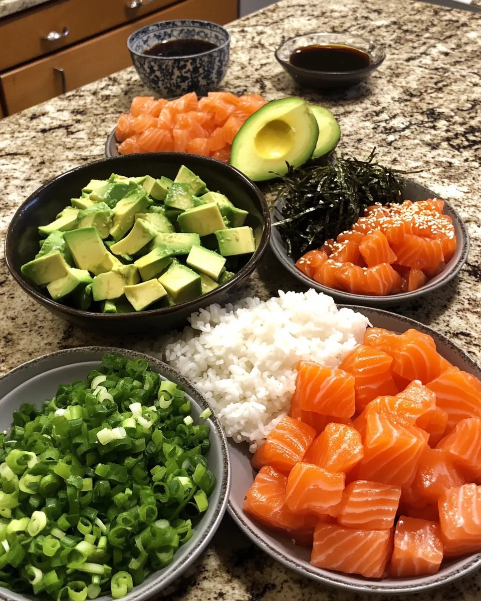 Ingredients for Savor the Flavor: Easy Spicy Salmon Poke Made Simple