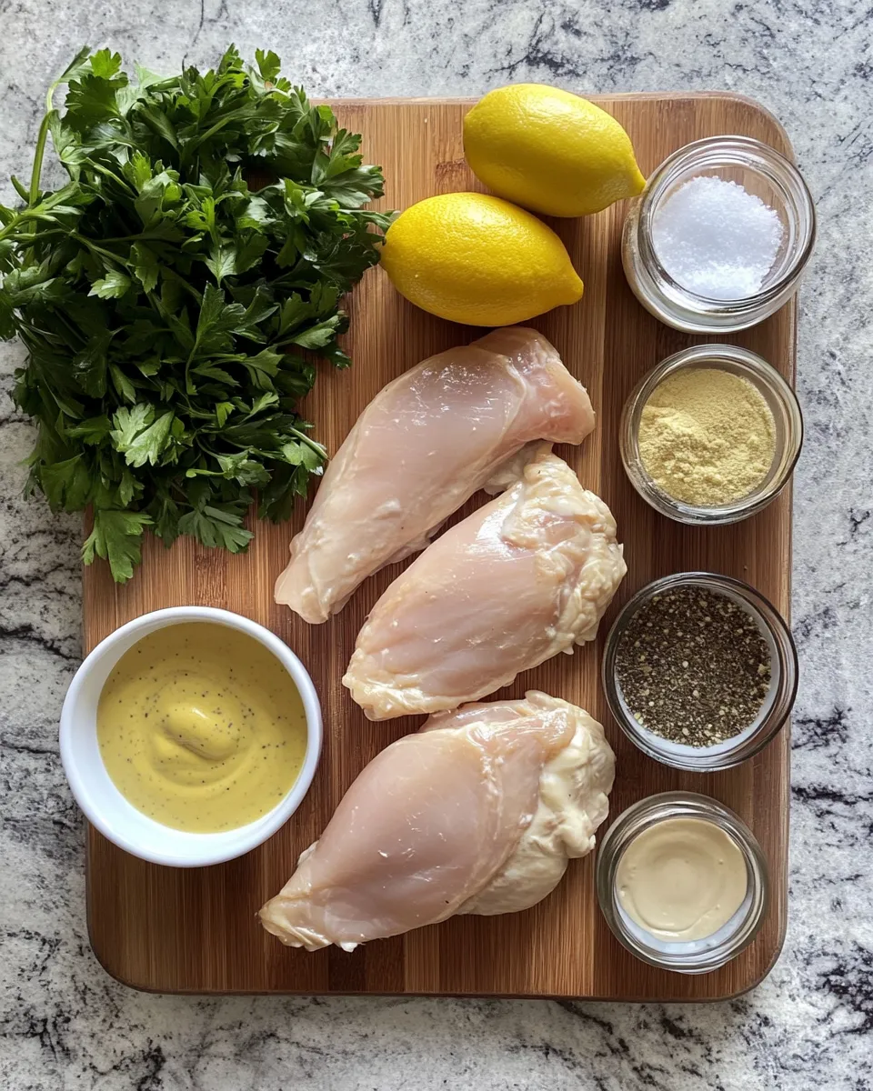 Ingredients for Savory French Mustard Chicken: A Flavorful Twist for Your Dinner Table