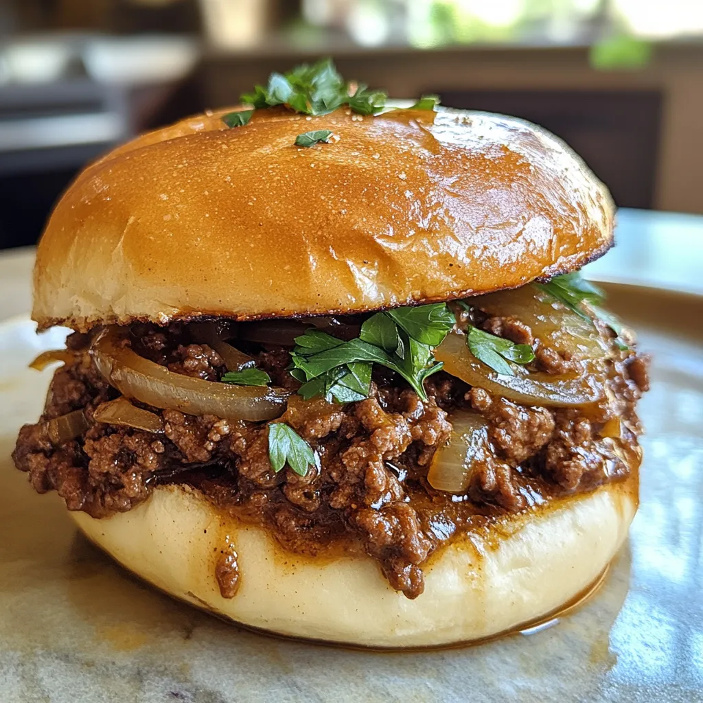 Photo of featured for Savory French Onion Beef Sloppy Joes: A Delicious Twist on a Classic Comfort Food