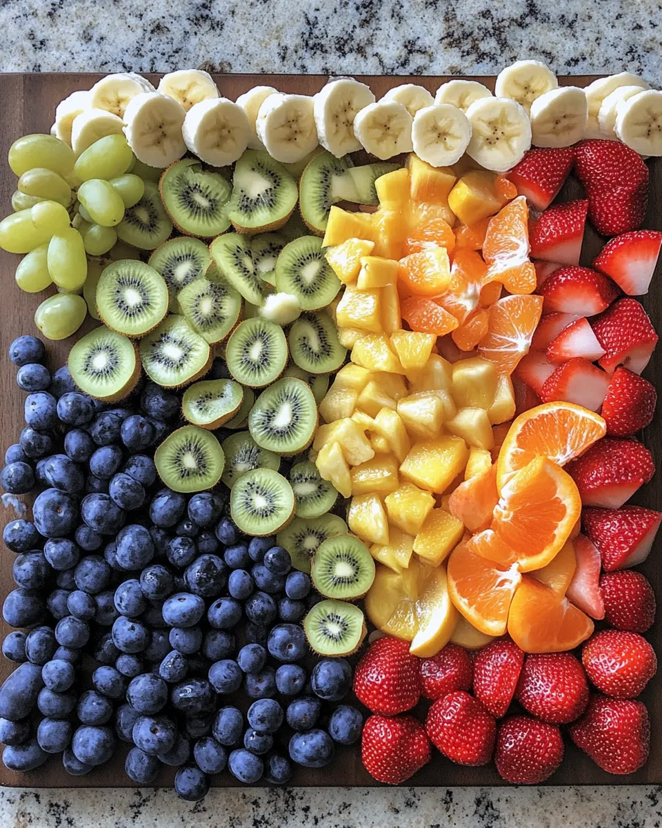 Ingredients for Taste the Spectrum: Creating a Vibrant Fruit Rainbow Delight