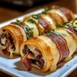 Photo of featured for Savor the Flavor: Irresistible Garlic Butter Bacon Cheeseburger Rollups