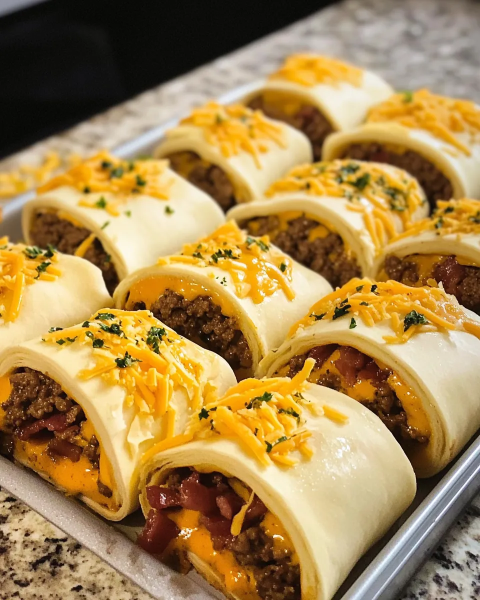 Ingredients for Savor the Flavor: Irresistible Garlic Butter Bacon Cheeseburger Rollups