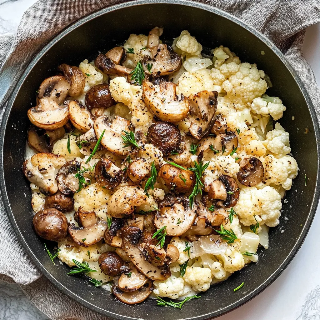 Photo of featured for Sizzle Up Your Dinner: Garlic Cauliflower Mushroom Skillet Magic
