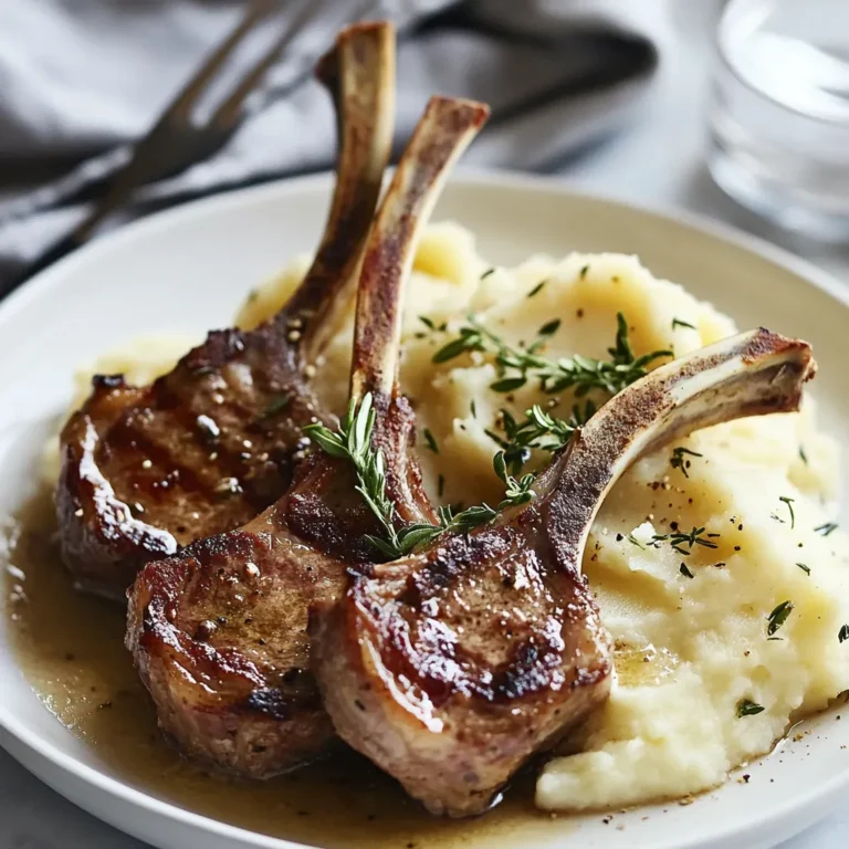 Photo of featured for Savory Garlic Lamb Chops Paired with Creamy Mashed Potatoes Delight