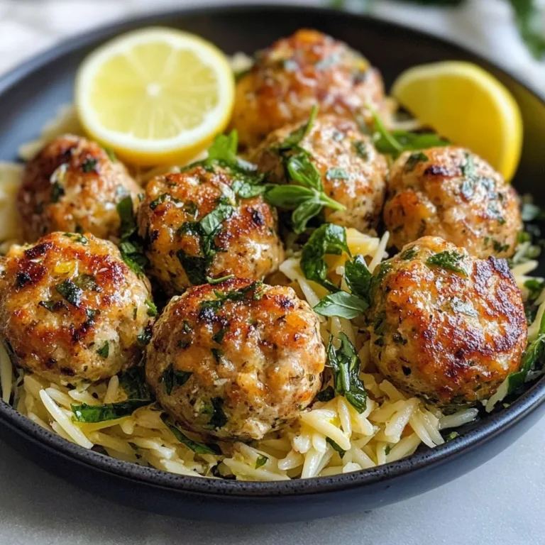 Photo of featured for Savor the Flavors: Greek Chicken Meatballs with Zesty Lemon Orzo Delight