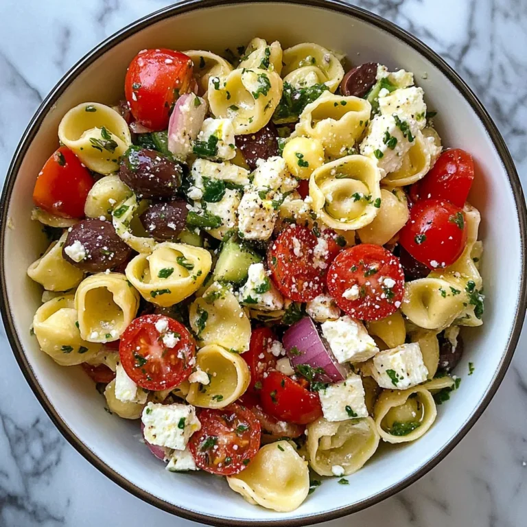 Photo of featured for Delight in the Mediterranean: Refreshing Greek Tortellini Pasta Salad Recipe