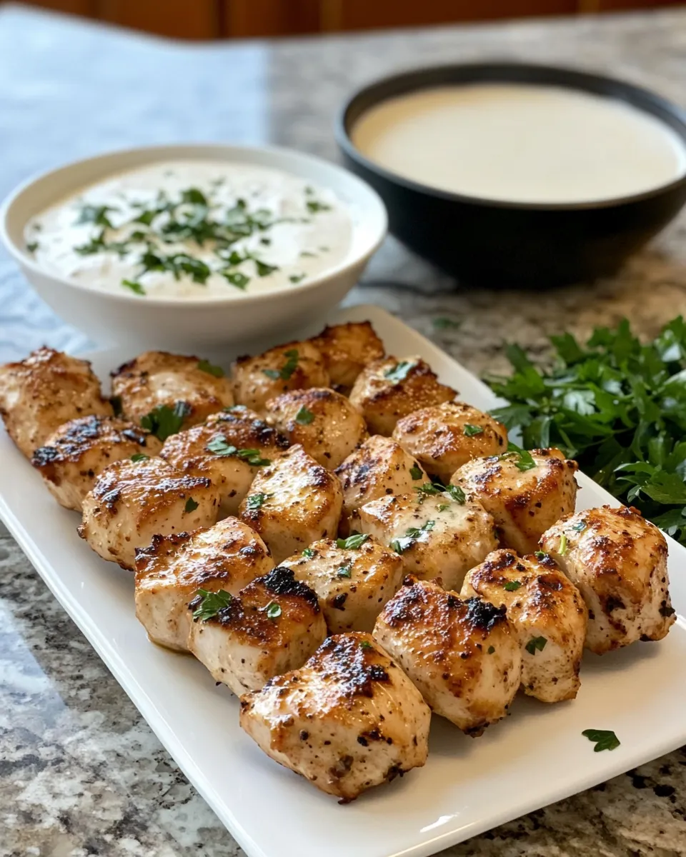 Ingredients for Savor the Flavor: Irresistible Grilled Chicken Bites with Creamy Garlic Sauce