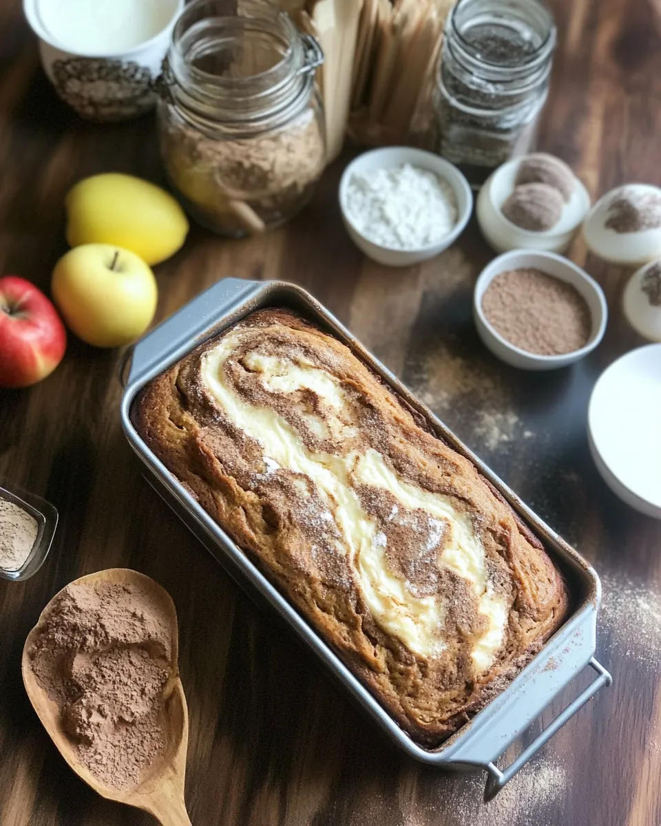Ingredients for Irresistibly Delicious Homemade Cinnamon Swirl Apple Bread Recipe