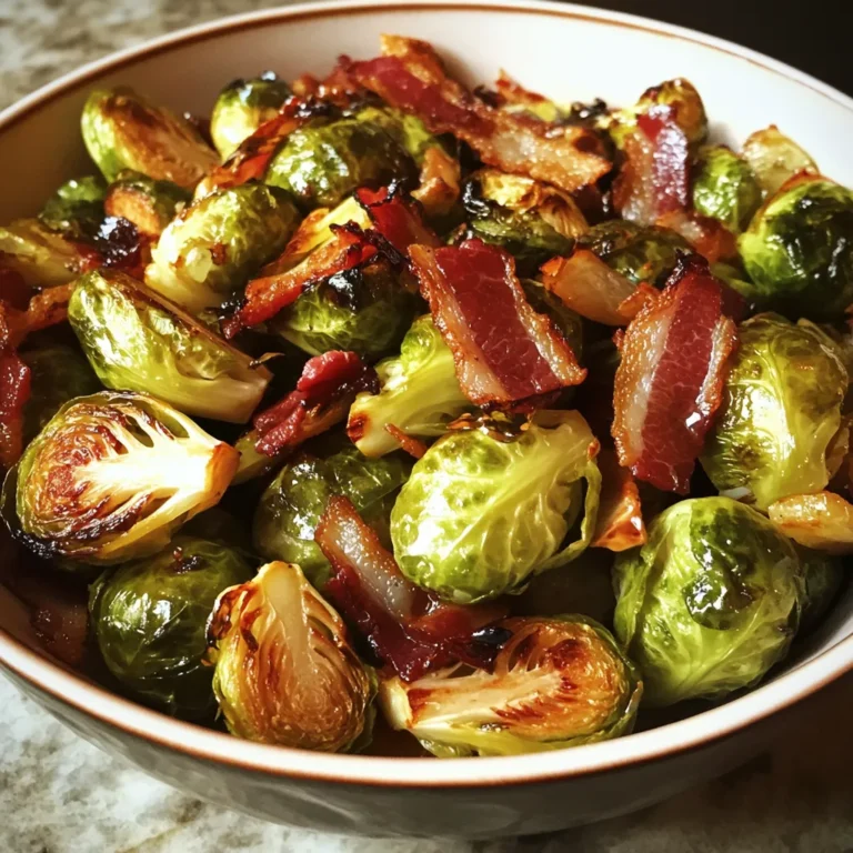 Photo of featured for Sweet and Savory Delight: Honey-Glazed Roasted Brussels Sprouts with Crispy Bacon