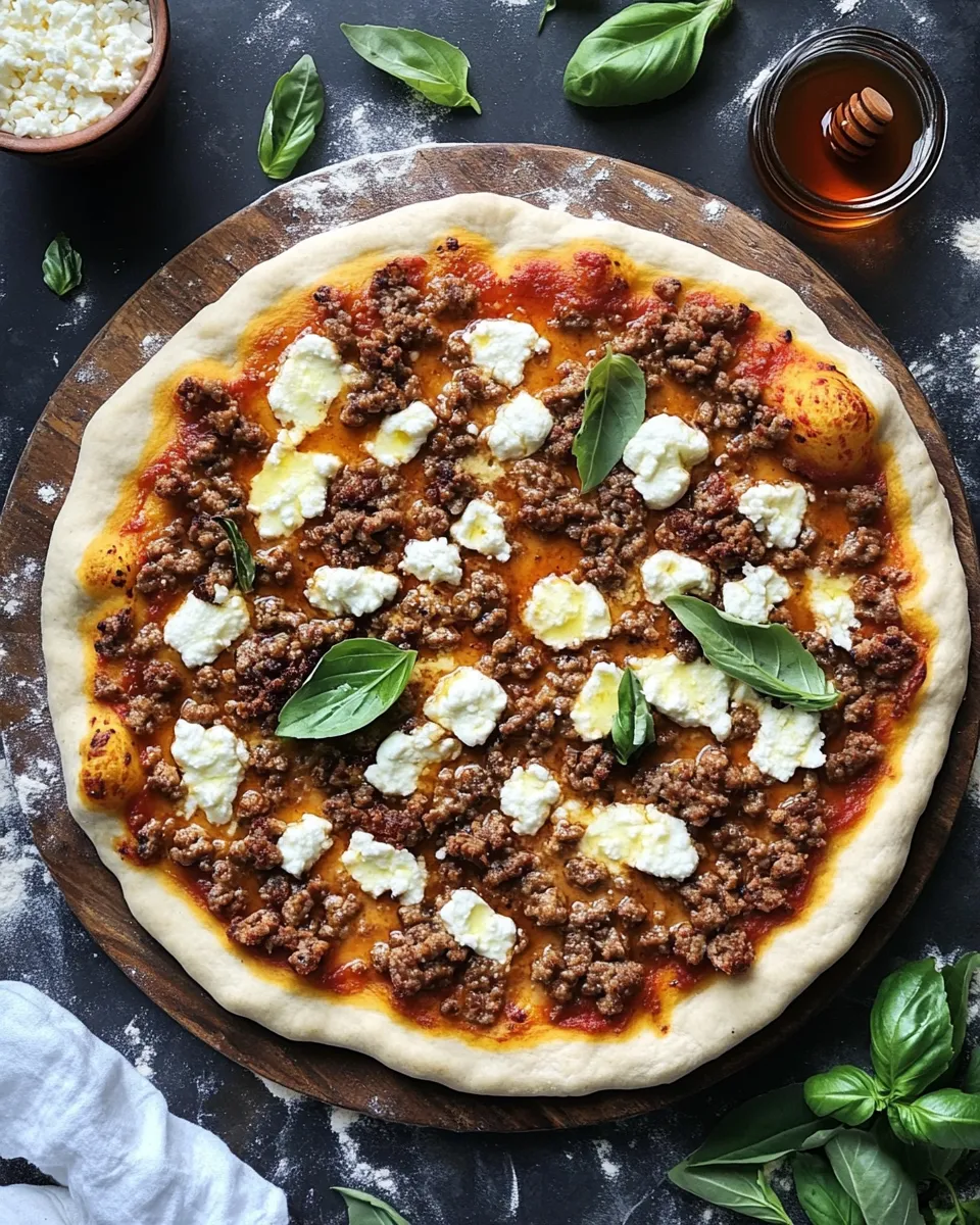 Ingredients for Sizzling Sensation: Hot Sausage Feta Honey Pizza That Will Ignite Your Taste Buds