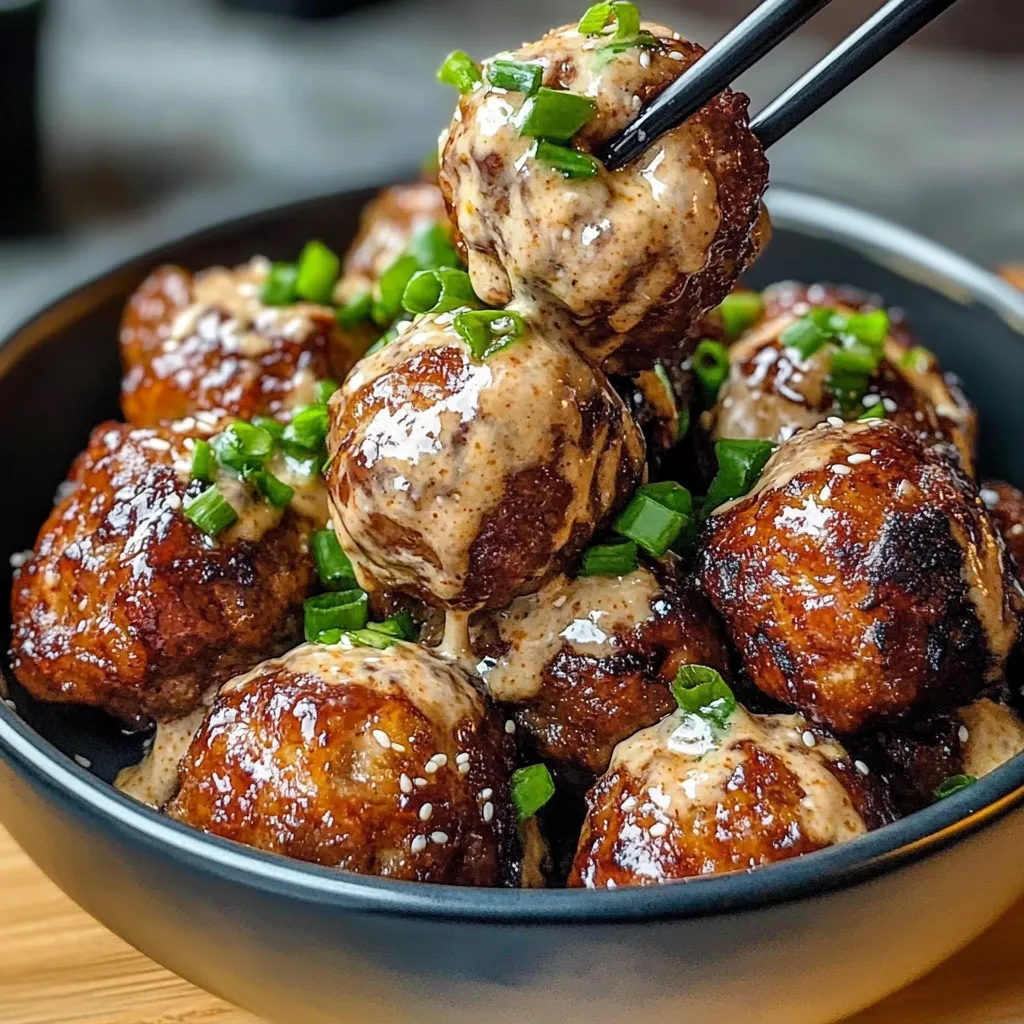 Photo of featured for Savor the Flavor: Irresistible Korean BBQ Meatballs with Creamy Mayo Dip