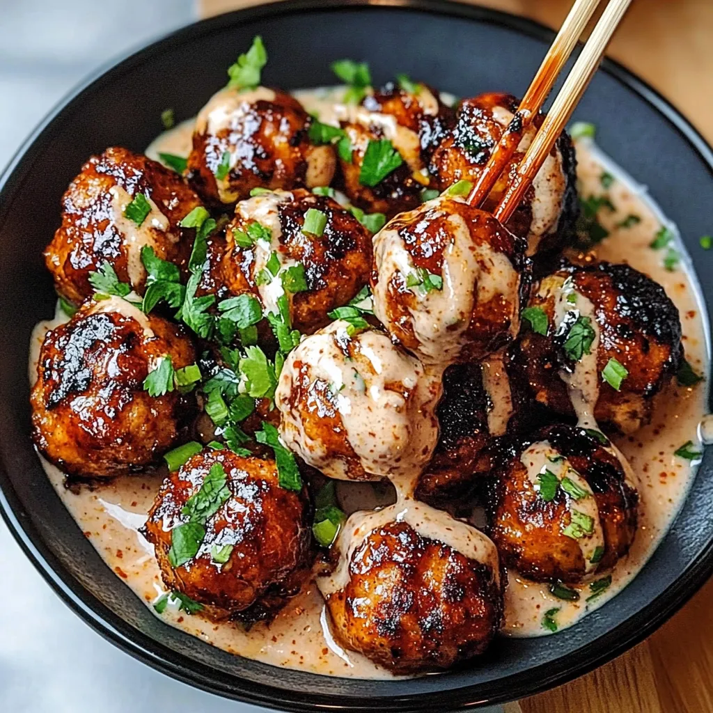 Photo of featured for Sizzle and Spice: Irresistible Korean BBQ Meatballs with a Fiery Mayo Dip