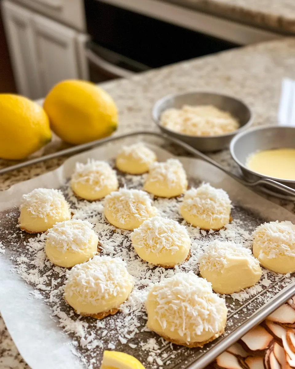 Ingredients for Zesty Delights: Indulge in Lemon Coconut Cheesecake Cookies