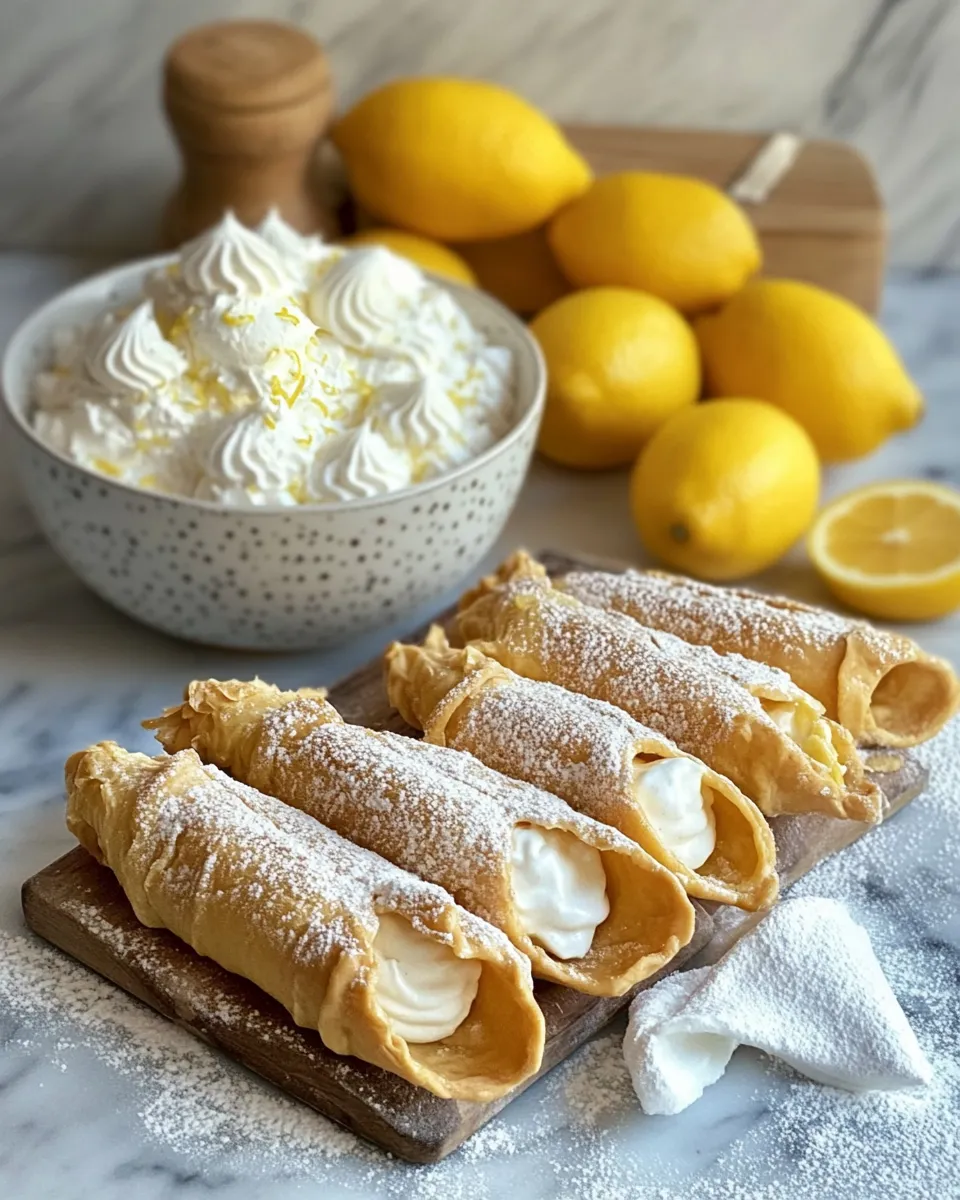 Ingredients for Zesty Twist: Lemon Meringue Pie Cannoli You Need to Try