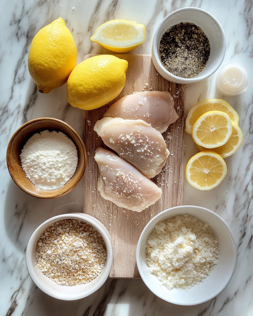 Ingredients for Zesty Crunch: Discover the Magic of Lemon Pecorino Crispy Chicken