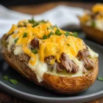 Photo of featured for Ultimate Loaded Baked Potato with Cheesy Steak Bites: A Comfort Food Dream