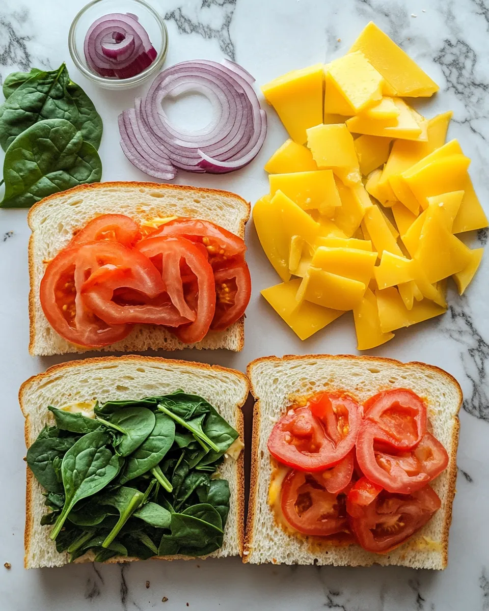 Ingredients for Ultimate Loaded Veggie Grilled Cheese Sandwiches that Will Melt Your Heart