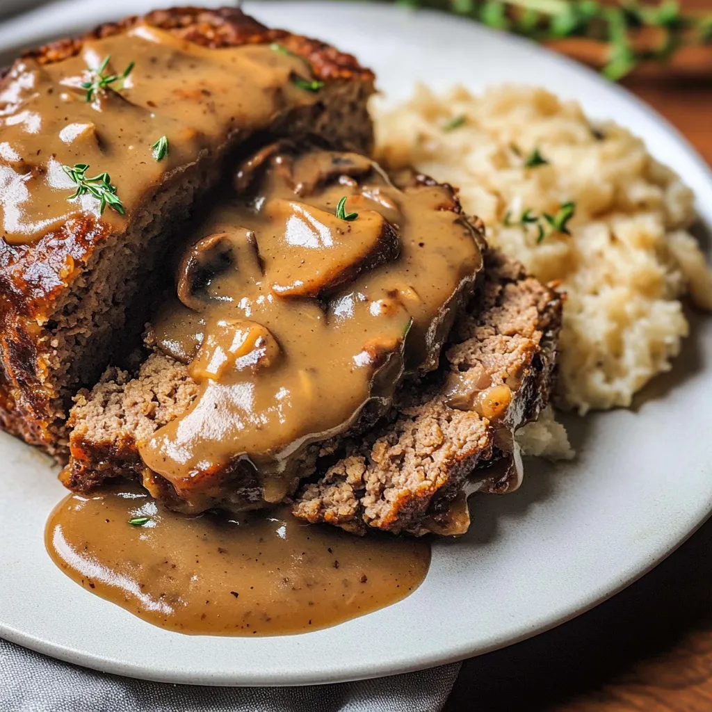 Photo of featured for Irresistible Meatloaf with Mushroom Gravy: A Comfort Food Classic Reimagined