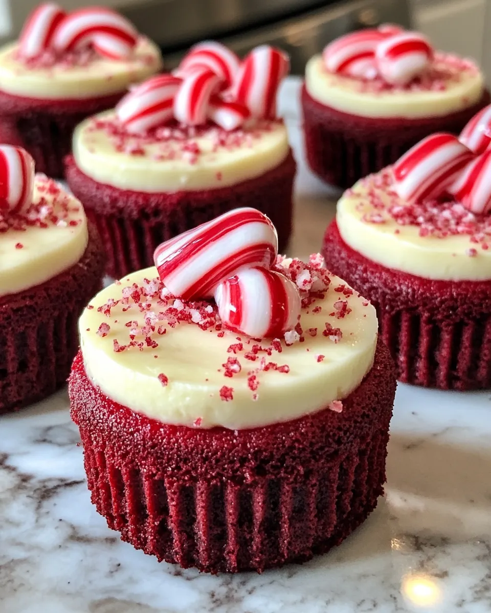 Ingredients for Delightful Mini Candy Cane Red Velvet Cheesecakes: A Festive Treat to Savor