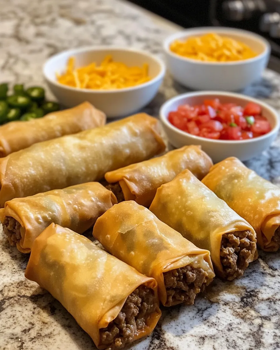 Ingredients for Crunchy Cheese Nacho Egg Rolls: A Flavor Explosion in Every Bite