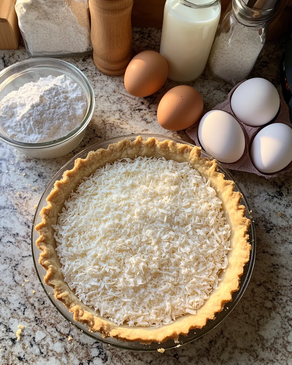 Ingredients for Savor the Sweetness of Tradition: Irresistible Old-Fashioned Coconut Pie