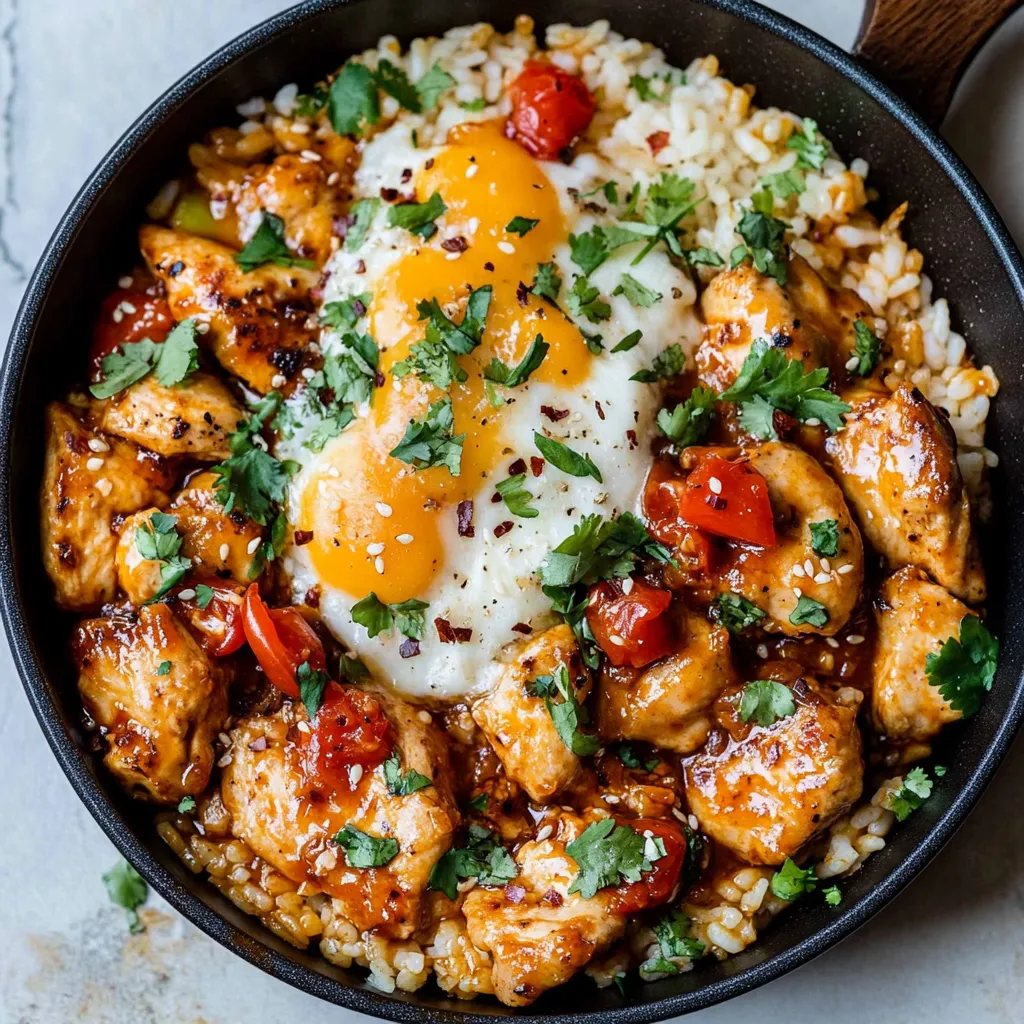 Photo of featured for Savor the Simplicity: One-Pan Bold Honey BBQ Chicken Rice Delight