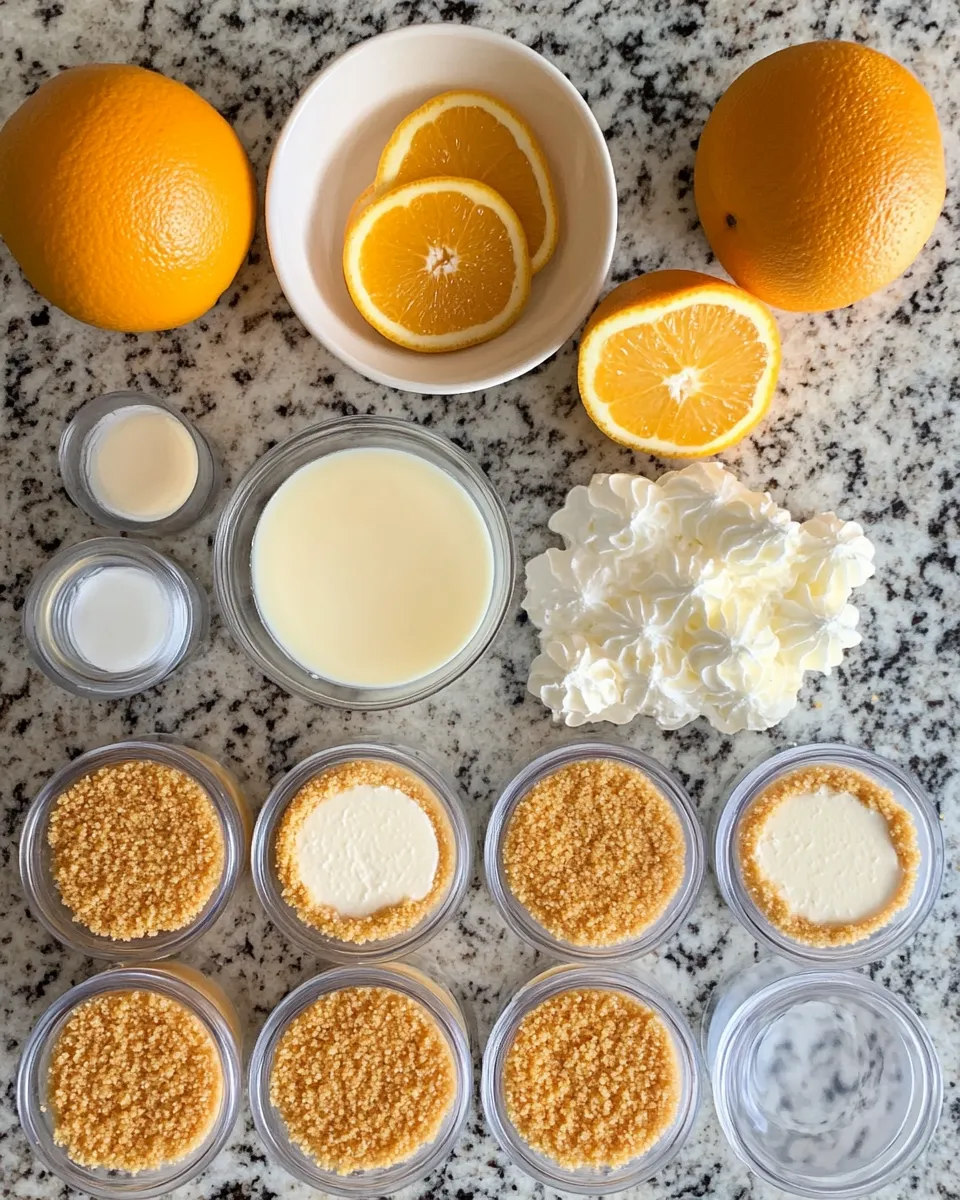 Ingredients for Delight in Every Bite: Irresistible Orange Creamsicle Mini Cheesecakes