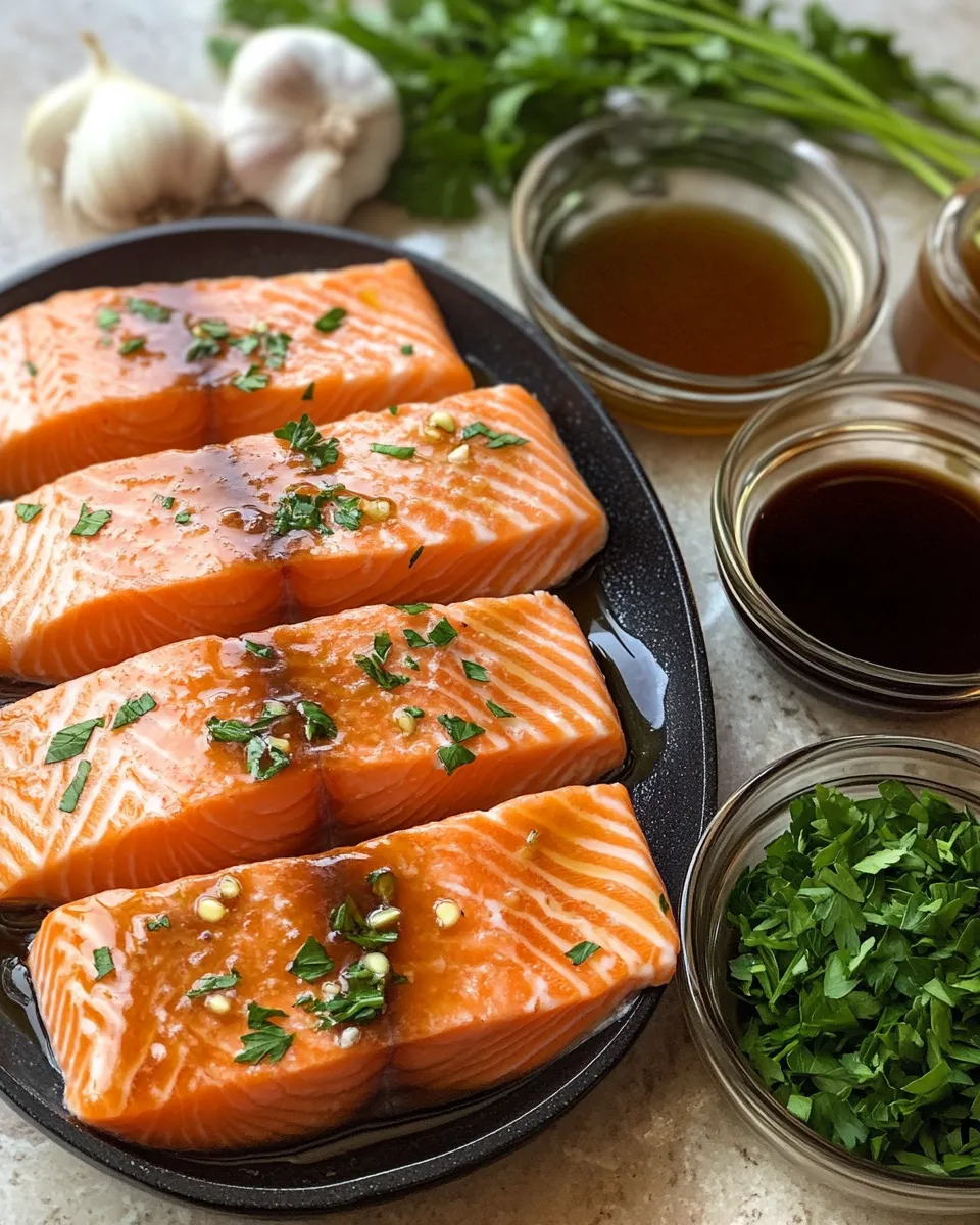 Ingredients for Elevate Your Dinner with Pan Seared Honey Glazed Salmon Delight
