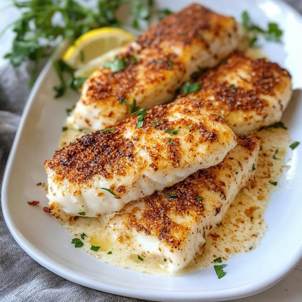 Photo of featured for Irresistibly Crispy: Parmesan Crusted Baked Halibut Fish Delight