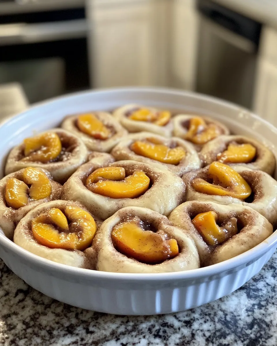Ingredients for Irresistible Peach Cobbler Cinnamon Rolls: A Sweet Twist on a Classic Treat