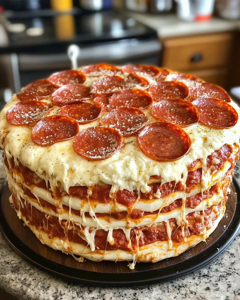 Ingredients for Stacked Savory Delight: The Ultimate Pepperoni Pizza Layer Cake