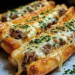 Photo of featured for Melt-in-Your-Mouth Philly Cheesesteak Stuffed Cheesy Breadsticks: A Flavor Explosion