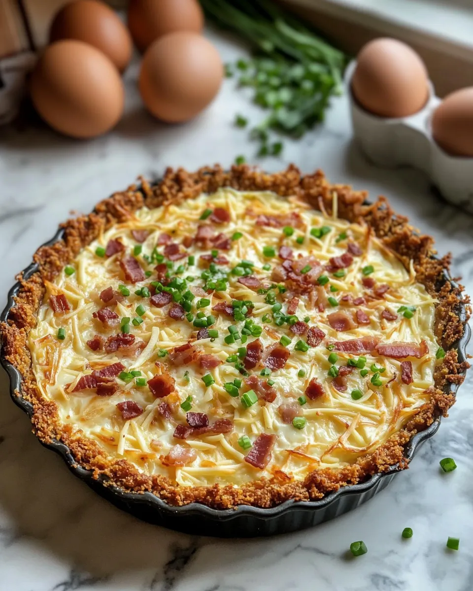 Ingredients for Savor the Twist: Quiche Lorraine with a Crispy Hashbrown Crust