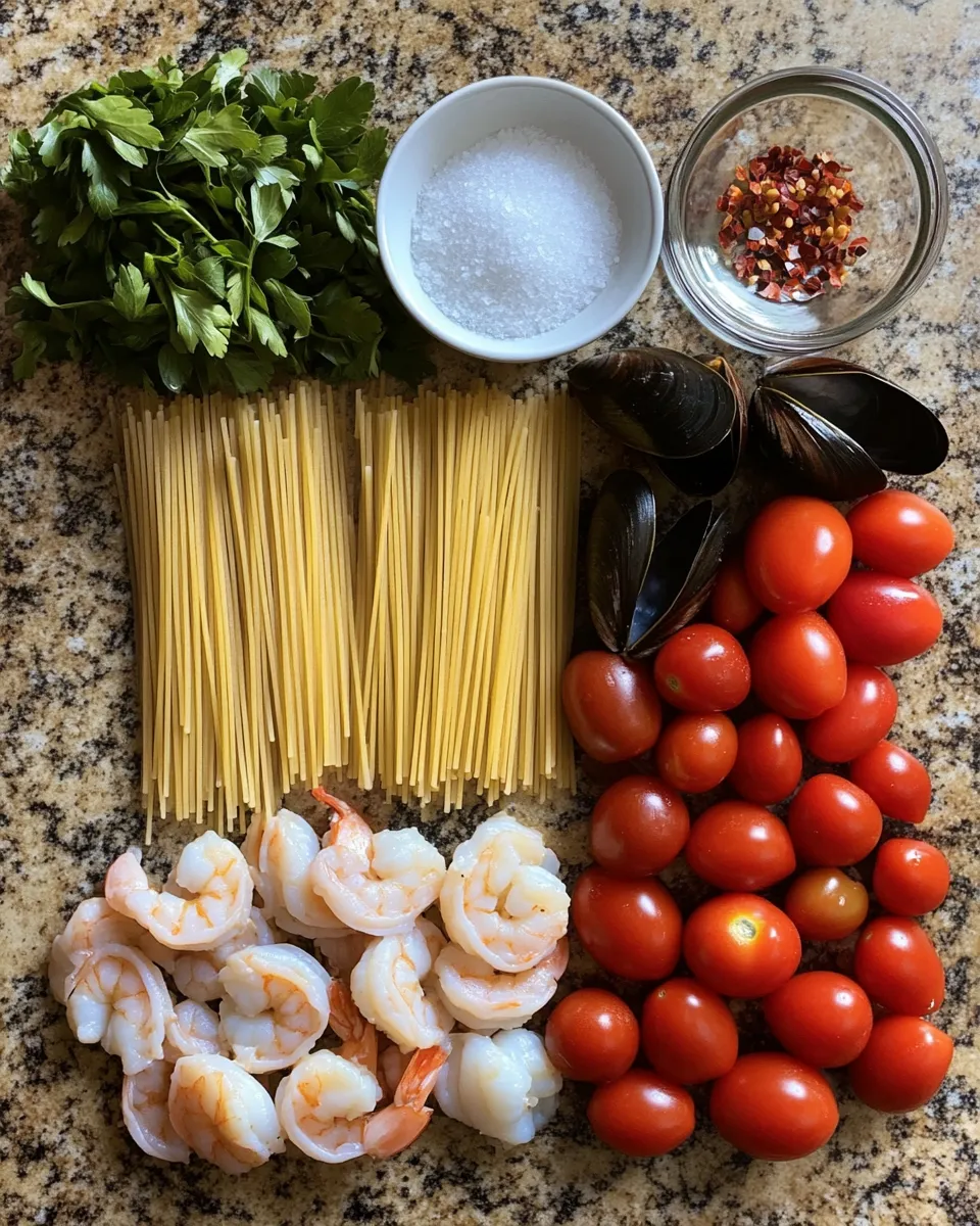 Ingredients for Savor the Sea: A Quick Seafood Pasta Recipe for Busy Weeknights